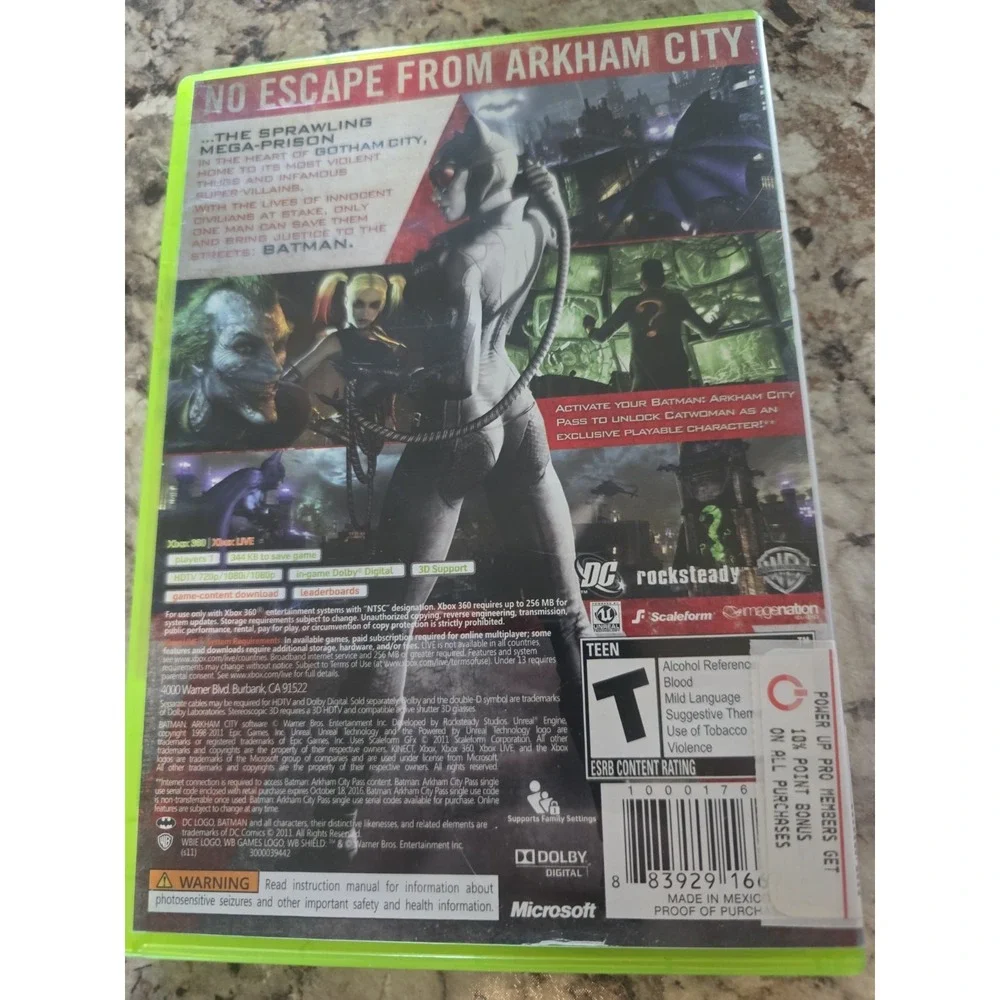 Batman: Arkham City (Microsoft Xbox 360) With Manual Complete In Box